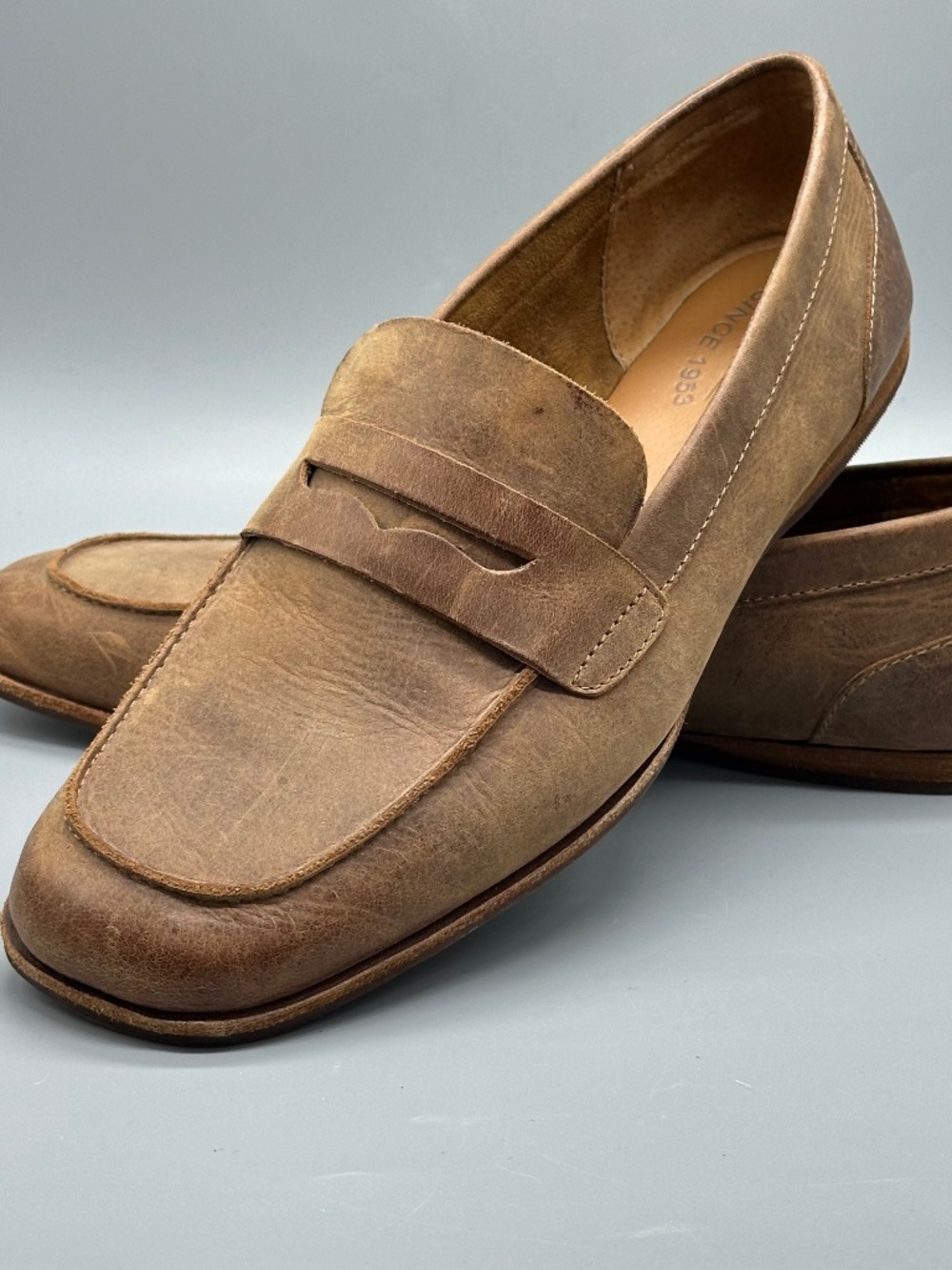 Kork-Ease Pisa Penny Loafer Shoes Women's 9.5B Brown Leather Comfort Flats